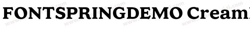 FONTSPRINGDEMO CreamBlackItalic字体转换